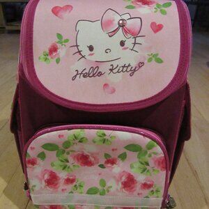 SUPER RARE HELLO KITTY BACKPACK/BOOK BAG/ZIP AROUND/KITE/ERGO KIDS!